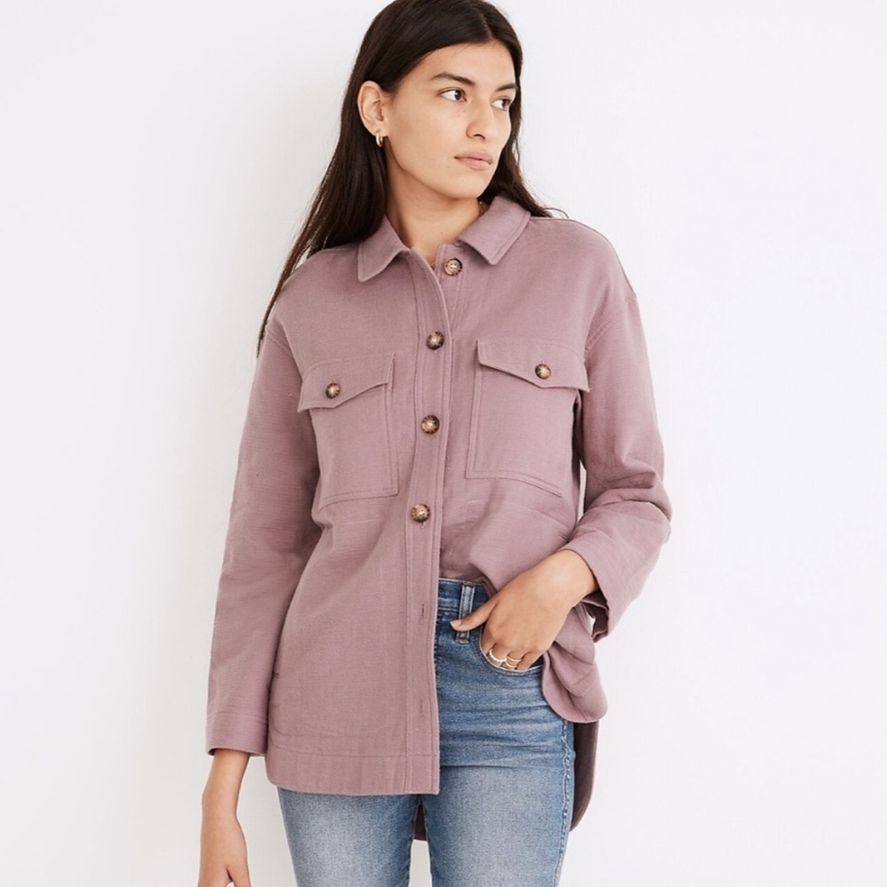 Madewell Mauve Button-Up Jacket